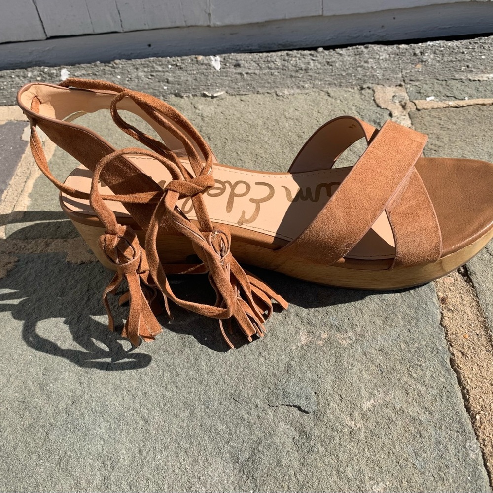 Sam Edelman wooden clog sandals